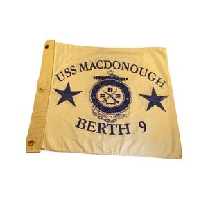 USS MacDonough Berth 9 Naval Flag WWII Pearl Harbor Era US Navy